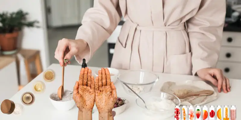 A girl making organic skincare ingredients image