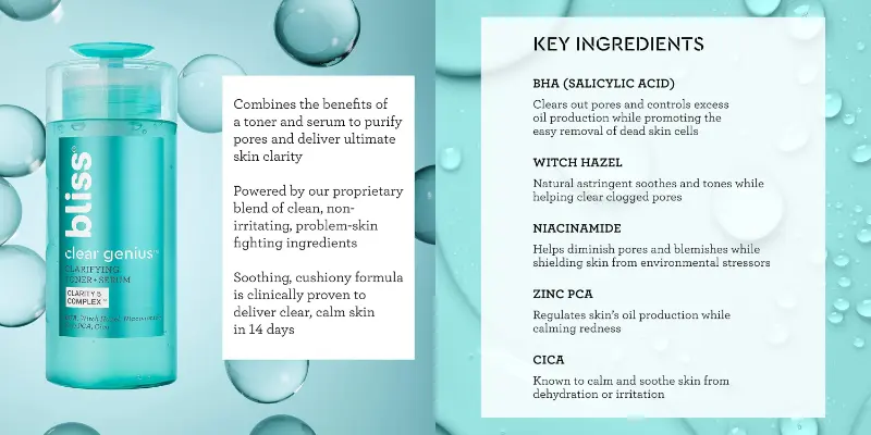 Bliss Clear Genius Clarifying Toner + Serum image
