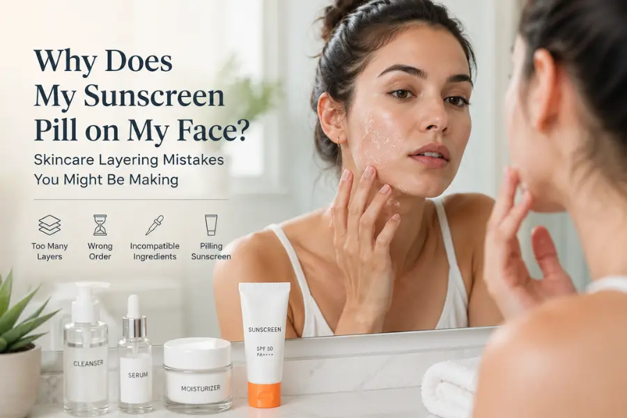 Why Does My Sunscreen Pill on My Face? How to Stop Sunscreen Pilling on Skin (Step-by-Step Fix)