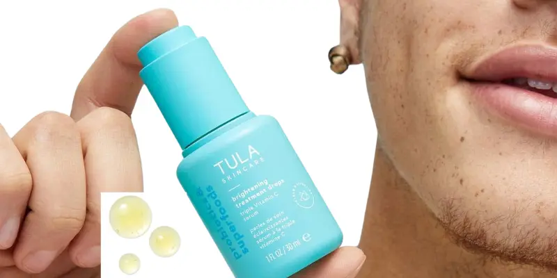 Tula skincare brightening treatment drops triple vitamin c serum