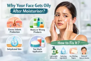 Why Your Face Gets Oily After Moisturiser and How to Keep It Shine-Free