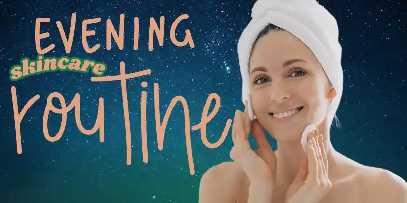 in Evening Skincare Routine a girl smiling. image